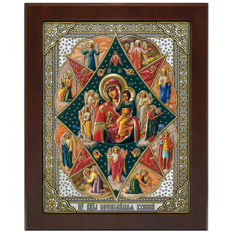 Икона Божией Матери Неопалимая Купина с керамической эмалью