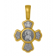 Нательный позолоченный крестик Богородица «Умиление»