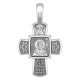 Серебряный православный крестик Святой Александр
