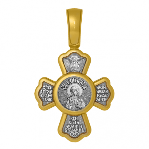 Нательный позолоченный крестик Святая Ульяна