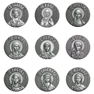 Серебряная икона с образом Святой в мощевик «Энколпион»