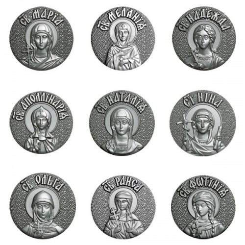 Серебряная православная икона с образом Святой