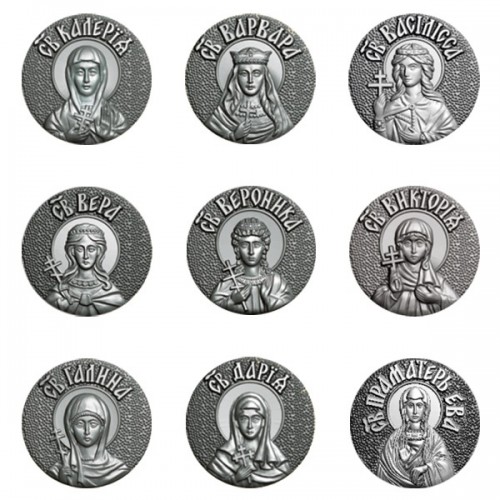 Серебряная православная икона с образом Святой