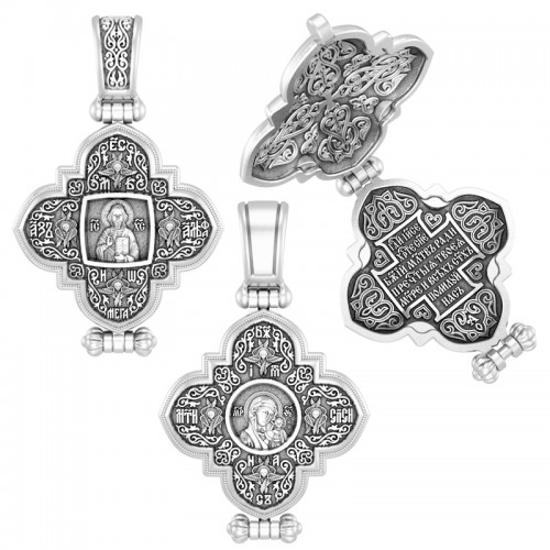 Серебряная православная икона с образом Святой