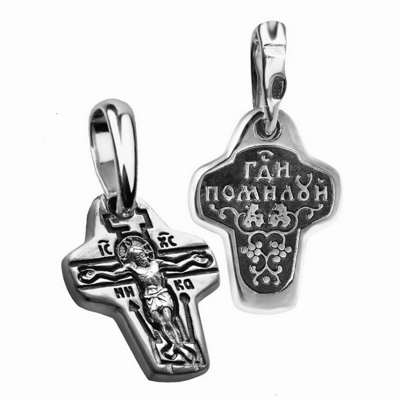 Детский серебряный крестик для крещения младенца