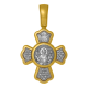 Позолоченный нательный крестик Святитель Николай