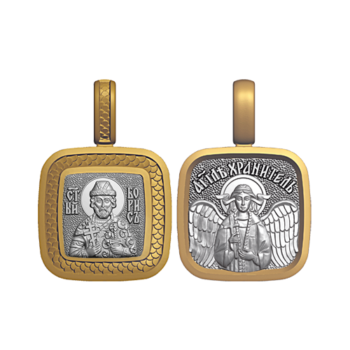 Миниатюрный нательный образок Святой Борис
