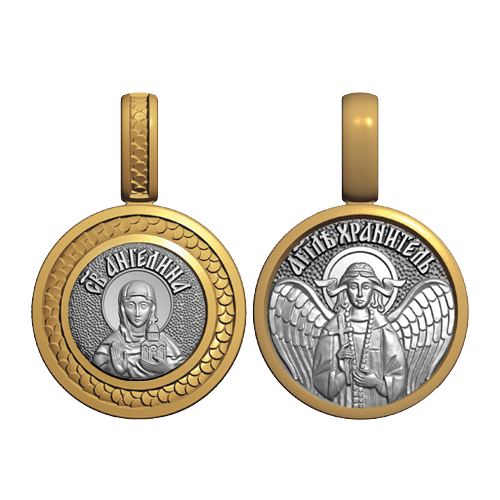 Миниатюрный нательный образок Святая Ангелина (Анжела)