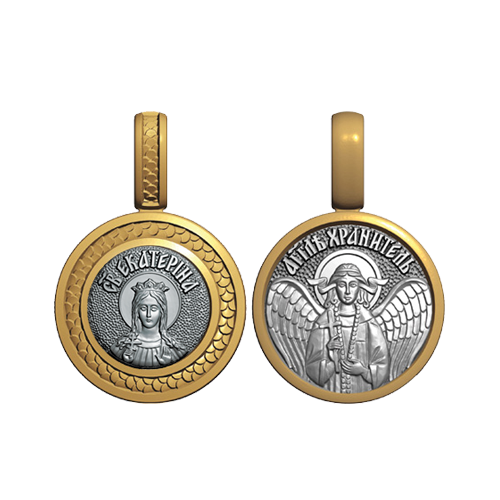 Миниатюрный нательный образок Святая Екатерина