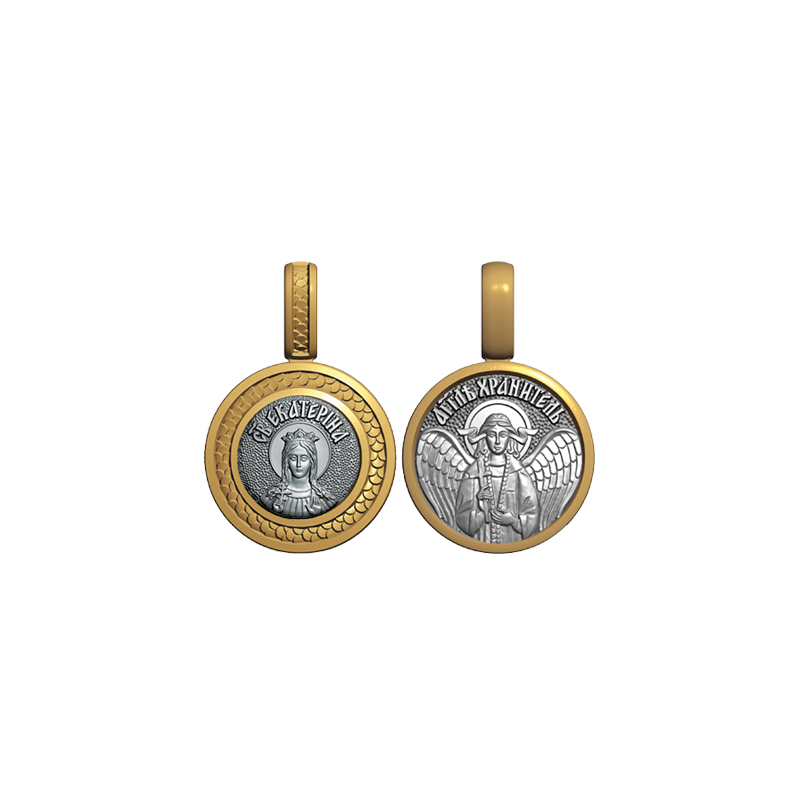 Миниатюрный нательный образок Святая Екатерина