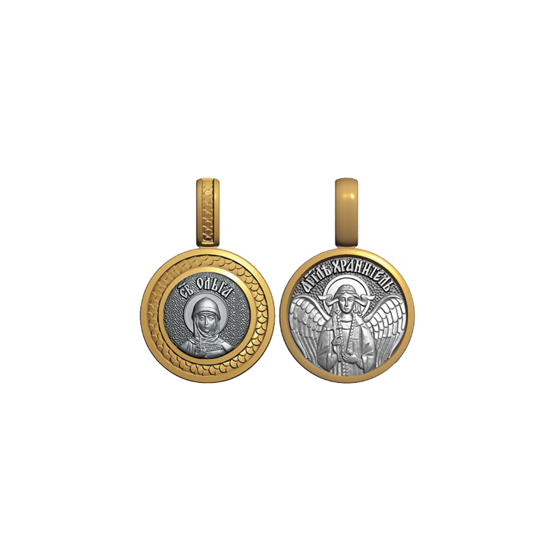 Миниатюрный нательный образок Святая Ольга