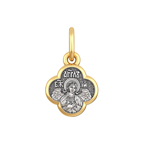 Нательная иконка в форме клевера Святая Елена