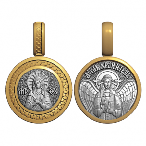 Миниатюрный нательный образок Богородица «Умиление»