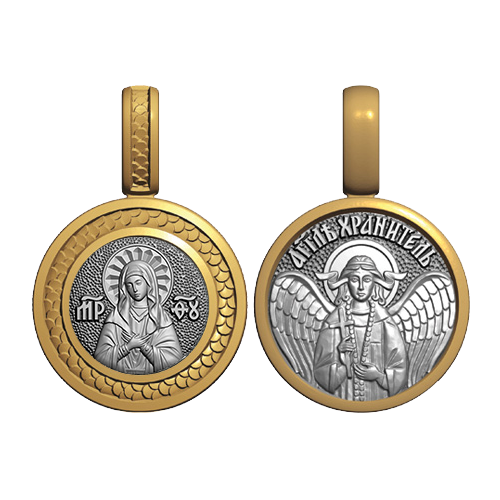 Миниатюрный нательный образок Богородица «Умиление»