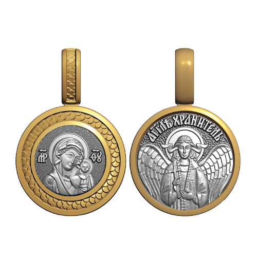 Миниатюрный нательный образок Казанская Богородица