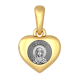 Серебряная иконка в форме сердца Святая Алла