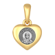 Серебряная иконка в форме сердца Святая мученица Лариса
