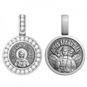 Православная иконка с фианитами Святая Матрона