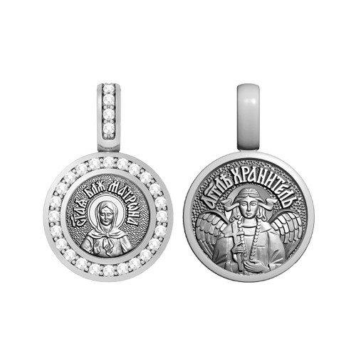 Православная иконка с фианитами Святая Матрона