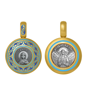 Подвеска с цветной горячей эмалью Святая Алла