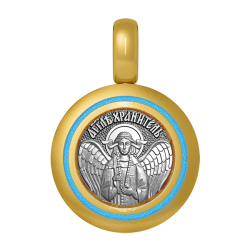 Подвеска с цветной горячей эмалью Святая Ангелина