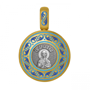 Подвеска с цветной горячей эмалью Святая Ариадна