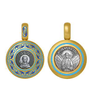 Подвеска с цветной горячей эмалью Святая Вера