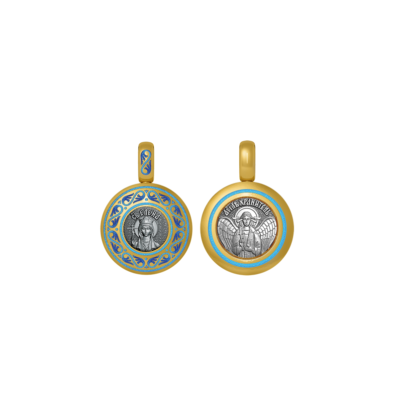 Подвеска с цветной горячей эмалью Святая Елена