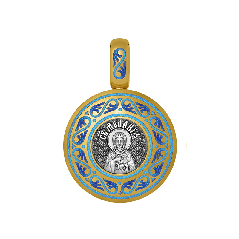 Подвеска с цветной горячей эмалью Святая Мелания