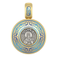 Подвеска с цветной горячей эмалью Святая Серафима