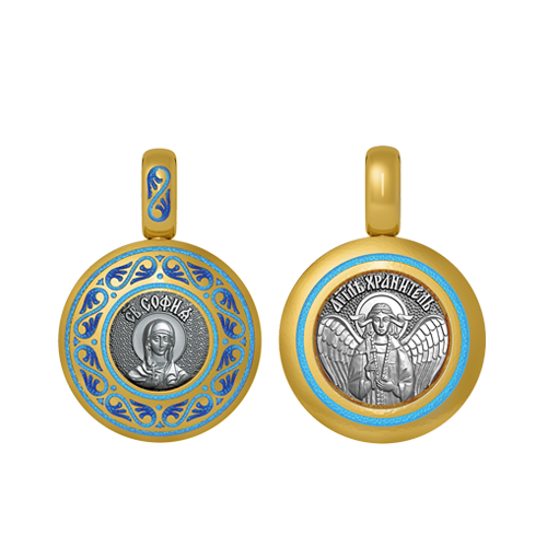 Подвеска с цветной горячей эмалью Святая София