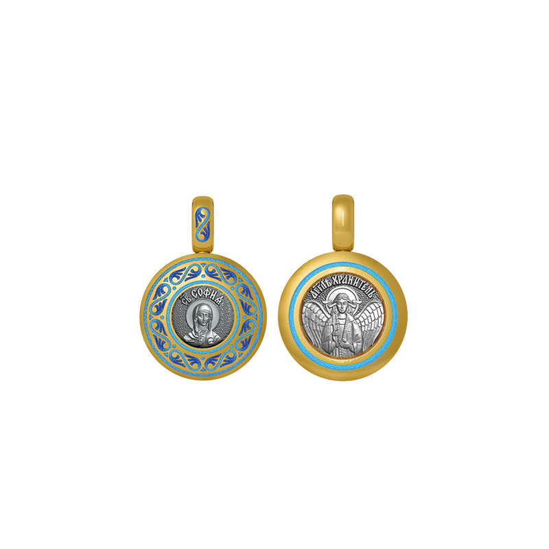 Подвеска с цветной горячей эмалью Святая София