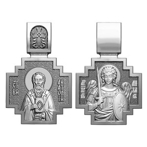 Серебряный нательный образок Святой Святитель Анатолий