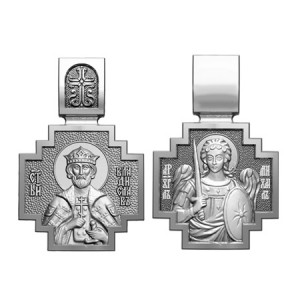 Серебряный нательный образок Святой Владислав