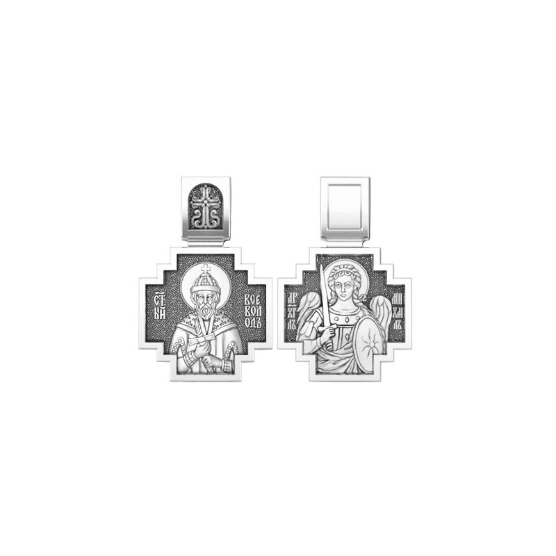 Серебряный нательный образок Святой Всеволод