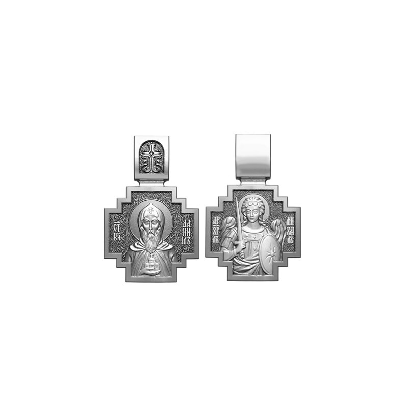 Серебряный нательный образок Святой Даниил Московский