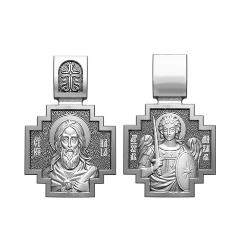 Серебряный нательный образок Святой Пророк Илия