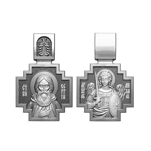 Серебряный нательный образок преподобный Сергий Радонежский