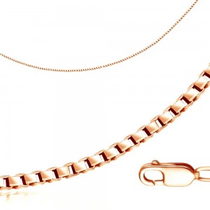 Позолоченная серебряная цепочка венецианское плетение