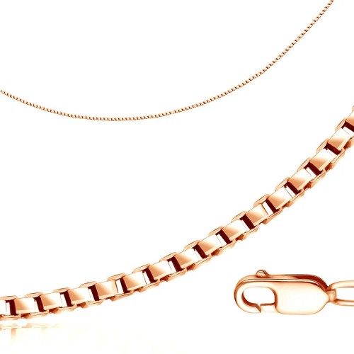 Позолоченная серебряная цепочка венецианское плетение