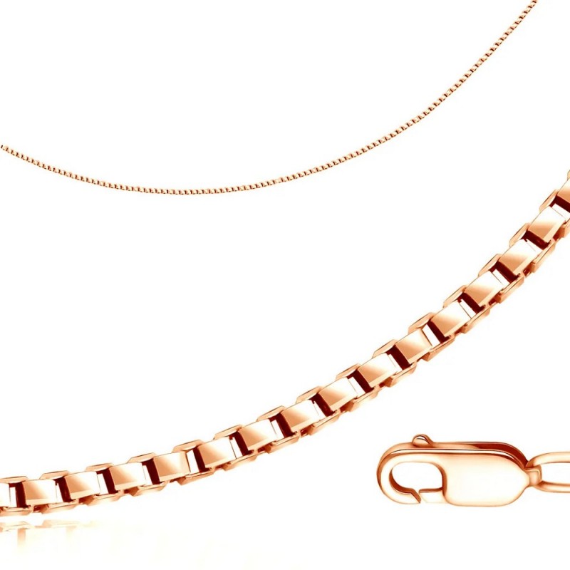 Позолоченная серебряная цепочка венецианское плетение