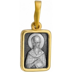 Миниатюрная иконка на петельке Святой Василий Великий