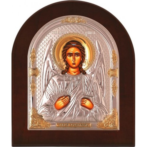 Икона «Ангел-Хранитель» в серебряном окладе (золочение лаком) 725 OVX