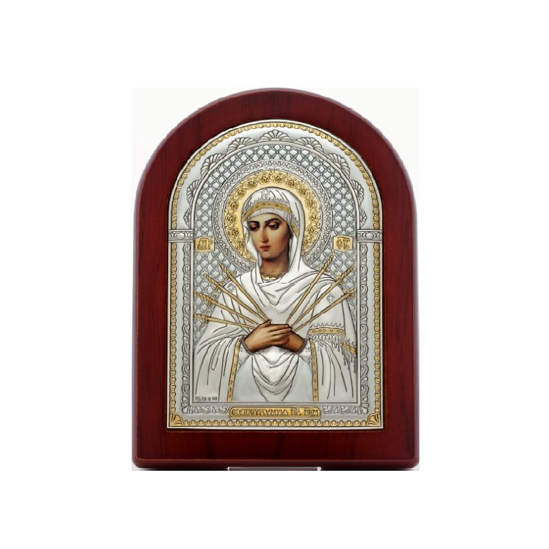 Арочная икона — Богородица «Семистрельная»