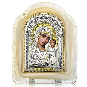 Богородица «Казанская» — икона в муранском стекле