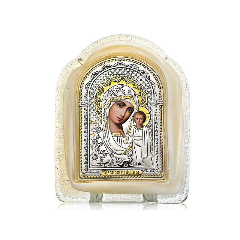 Богородица «Казанская» — икона в муранском стекле
