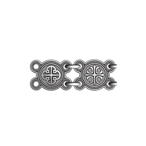 Серебряная православная цепь «Процветший Крест»