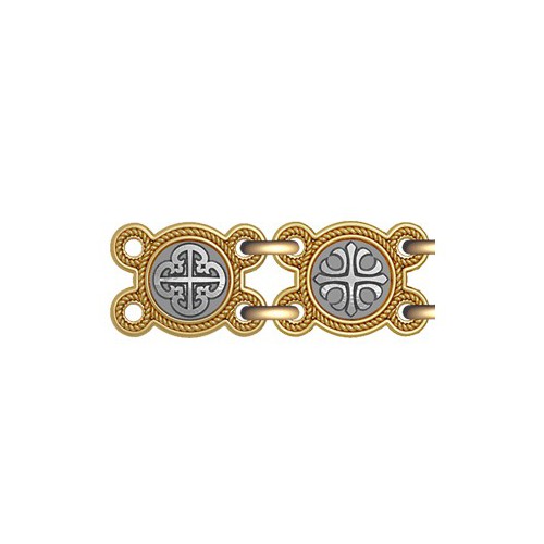 Православный браслет из серебра «Процветший крест» 40.773
