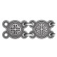Браслет из черненого серебра «Процветший крест» 40.774