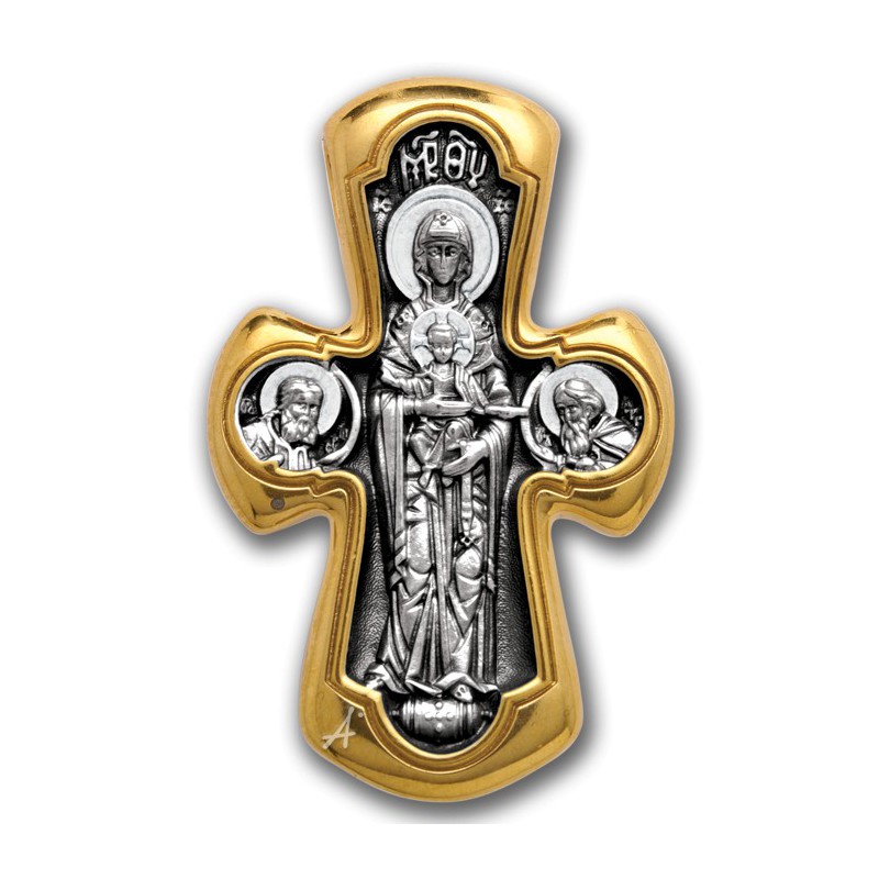 Нательный крестик. Богородица «Никопея»